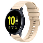 Samsung Galaxy Watch 4 Classic 42mm、Samsung Galaxy Watch 4 Classic 46mm、Samsung Galaxy Watch Active 2 40mm、Samsung Galaxy Watch Active 2 44mm用 20mm ウェービードットパターン ソリッドカラー シリコンウォッチバンド
