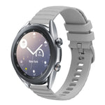 Samsung Galaxy Watch3 45mm、Samsung Galaxy Watch 46mm、Samsung Gear S3 Classic、Samsung Gear S3 Frontier用 22mm ウェービードットパターン ソリッドカラー シリコンウォッチバンド
