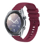 Samsung Galaxy Watch3 45mm、Samsung Galaxy Watch 46mm、Samsung Gear S3 Classic、Samsung Gear S3 Frontier用 22mm ウェービードットパターン ソリッドカラー シリコンウォッチバンド