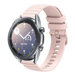 Samsung Galaxy Watch3 45mm、Samsung Galaxy Watch 46mm、Samsung Gear S3 Classic、Samsung Gear S3 Frontier用 22mm ウェービードットパターン ソリッドカラー シリコンウォッチバンド