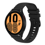 Samsung Galaxy Watch3 45mm、Samsung Galaxy Watch 46mm、Samsung Gear S3 Classic、Samsung Gear S3 Frontier用 22mm ウェービードットパターン ソリッドカラー シリコンウォッチバンド
