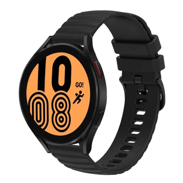 Samsung Galaxy Watch3 45mm、Samsung Galaxy Watch 46mm、Samsung Gear S3 Classic、Samsung Gear S3 Frontier用 22mm ウェービードットパターン ソリッドカラー シリコンウォッチバンド