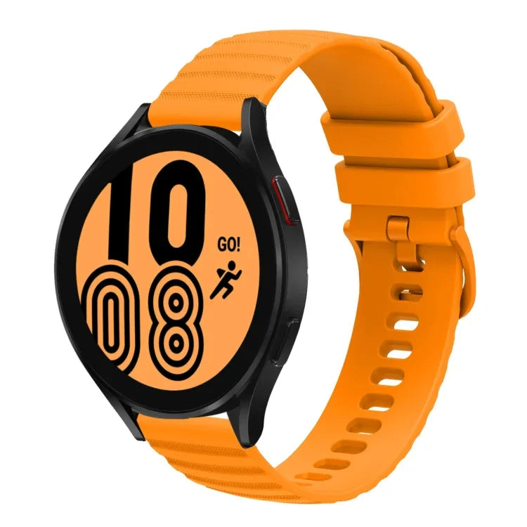Samsung Galaxy Watch3 45mm、Samsung Galaxy Watch 46mm、Samsung Gear S3 Classic、Samsung Gear S3 Frontier用 22mm ウェービードットパターン ソリッドカラー シリコンウォッチバンド