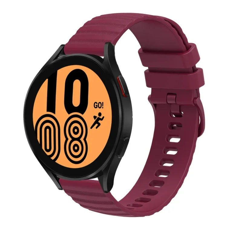 Samsung Galaxy Watch3 45mm、Samsung Galaxy Watch 46mm、Samsung Gear S3 Classic、Samsung Gear S3 Frontier用 22mm ウェービードットパターン ソリッドカラー シリコンウォッチバンド