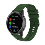 Samsung Galaxy Watch3 45mm、Samsung Galaxy Watch 46mm、Samsung Gear S3 Classic、Samsung Gear S3 Frontier用 22mm ウェービードットパターン ソリッドカラー シリコンウォッチバンド