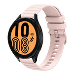 Samsung Galaxy Watch3 45mm、Samsung Galaxy Watch 46mm、Samsung Gear S3 Classic、Samsung Gear S3 Frontier用 22mm ウェービードットパターン ソリッドカラー シリコンウォッチバンド