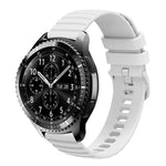 Samsung Galaxy Watch3 45mm、Samsung Galaxy Watch 46mm、Samsung Gear S3 Classic、Samsung Gear S3 Frontier用 22mm ウェービードットパターン ソリッドカラー シリコンウォッチバンド