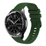 Samsung Galaxy Watch3 45mm、Samsung Galaxy Watch 46mm、Samsung Gear S3 Classic、Samsung Gear S3 Frontier用 22mm ウェービードットパターン ソリッドカラー シリコンウォッチバンド