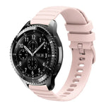 Samsung Galaxy Watch3 45mm、Samsung Galaxy Watch 46mm、Samsung Gear S3 Classic、Samsung Gear S3 Frontier用 22mm ウェービードットパターン ソリッドカラー シリコンウォッチバンド