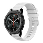 Samsung Galaxy Watch3 45mm、Samsung Galaxy Watch 46mm、Samsung Gear S3 Classic、Samsung Gear S3 Frontier用 22mm ウェービードットパターン ソリッドカラー シリコンウォッチバンド