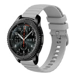 Samsung Galaxy Watch3 45mm、Samsung Galaxy Watch 46mm、Samsung Gear S3 Classic、Samsung Gear S3 Frontier用 22mm ウェービードットパターン ソリッドカラー シリコンウォッチバンド