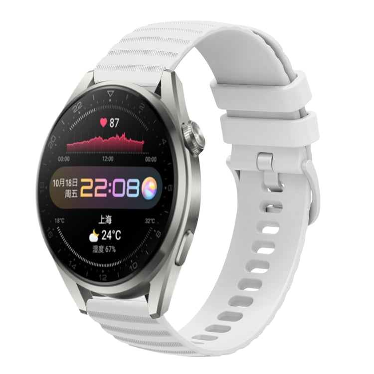 22mm Wavy Dot Pattern Solid Color Silicone Watch Band, For Huawei Watch 3 Pro, For Huawei GT2 Pro, For Huawei Watch GT 2E, For Huawei GT2 46mm