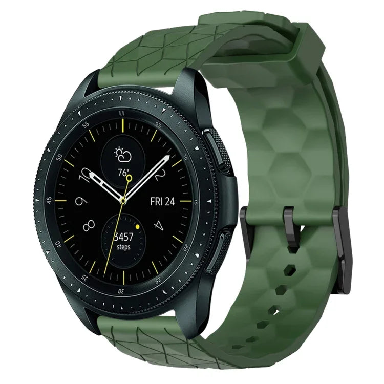 20mm Football Pattern Solid Color Silicone Watch Band, For Samsung Galaxy Watch Active 2 44mm, For Samsung Galaxy Watch 42mm
