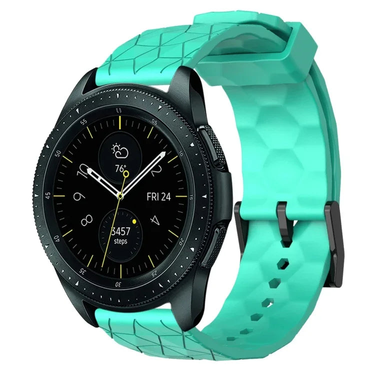 20mm Football Pattern Solid Color Silicone Watch Band, For Samsung Galaxy Watch Active 2 44mm, For Samsung Galaxy Watch 42mm