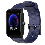 20mm Football Pattern Solid Color Silicone Watch Band, For Amazfit Pop
