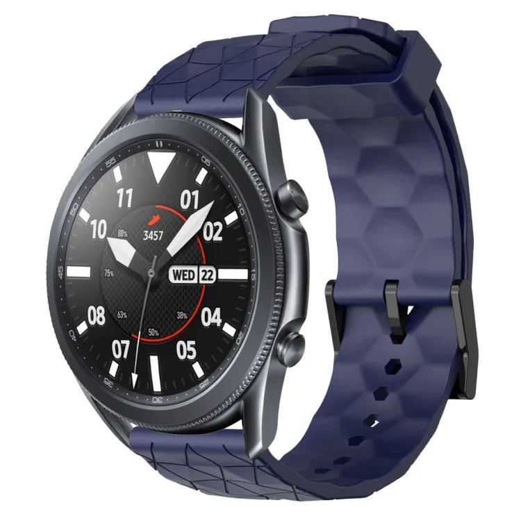 22mmサッカーパターン単色シリコンウォッチバンド、Samsung Galaxy Watch3 45mm 用、Samsung Galaxy Watch 46mm 用、Samsung Gear S3 Classic 用、Samsung Gear S3 Frontier 用