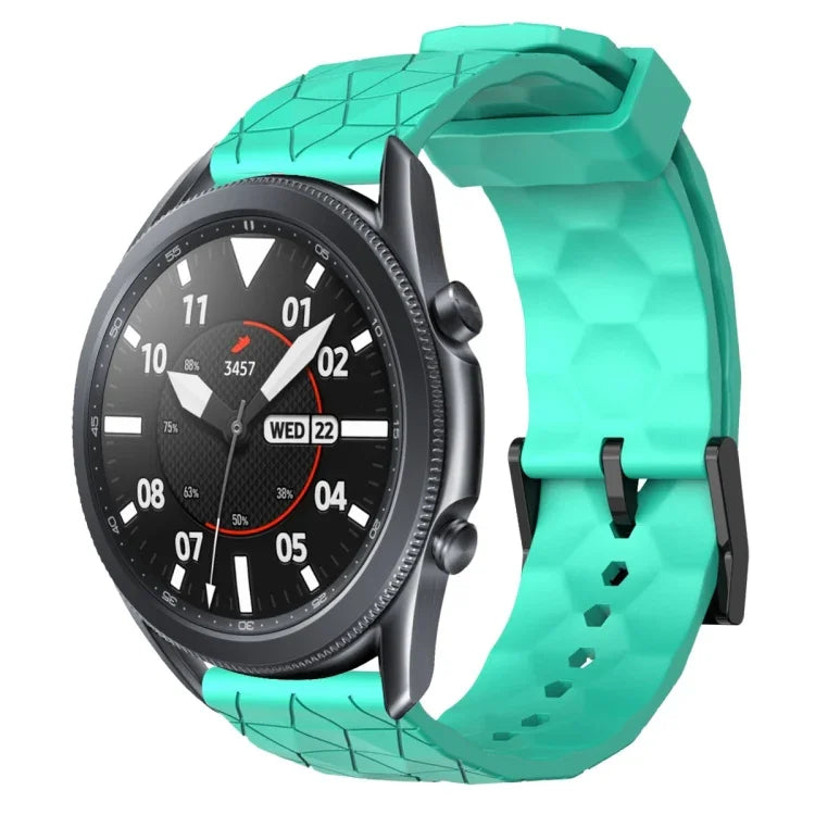 22mmサッカーパターン単色シリコンウォッチバンド、Samsung Galaxy Watch3 45mm 用、Samsung Galaxy Watch 46mm 用、Samsung Gear S3 Classic 用、Samsung Gear S3 Frontier 用