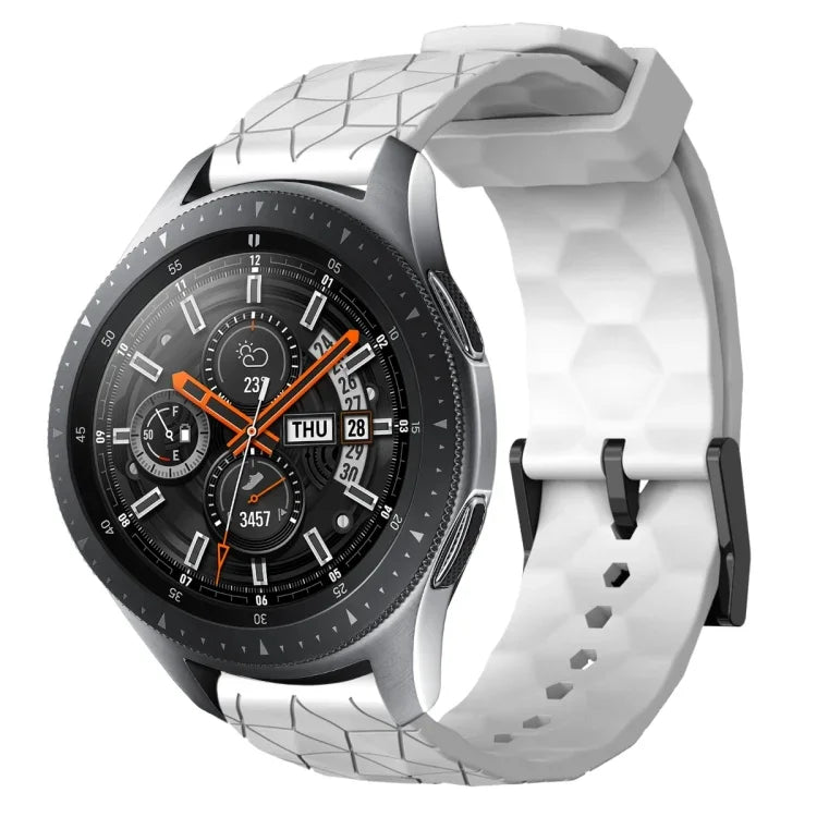22mmサッカーパターン単色シリコンウォッチバンド、Samsung Galaxy Watch3 45mm 用、Samsung Galaxy Watch 46mm 用、Samsung Gear S3 Classic 用、Samsung Gear S3 Frontier 用