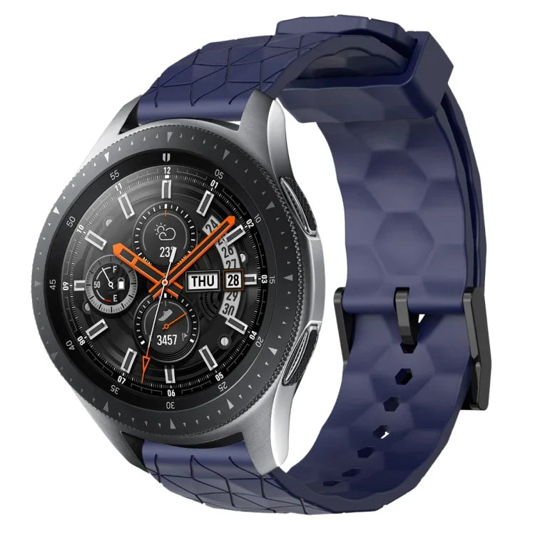 22mmサッカーパターン単色シリコンウォッチバンド、Samsung Galaxy Watch3 45mm 用、Samsung Galaxy Watch 46mm 用、Samsung Gear S3 Classic 用、Samsung Gear S3 Frontier 用