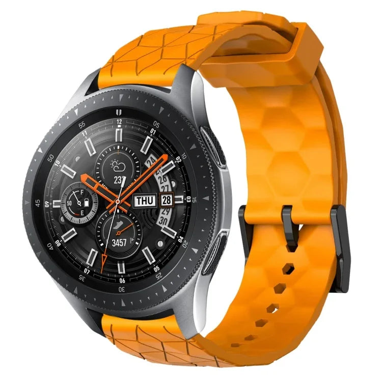22mmサッカーパターン単色シリコンウォッチバンド、Samsung Galaxy Watch3 45mm 用、Samsung Galaxy Watch 46mm 用、Samsung Gear S3 Classic 用、Samsung Gear S3 Frontier 用