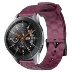 22mmサッカーパターン単色シリコンウォッチバンド、Samsung Galaxy Watch3 45mm 用、Samsung Galaxy Watch 46mm 用、Samsung Gear S3 Classic 用、Samsung Gear S3 Frontier 用