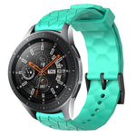 22mmサッカーパターン単色シリコンウォッチバンド、Samsung Galaxy Watch3 45mm 用、Samsung Galaxy Watch 46mm 用、Samsung Gear S3 Classic 用、Samsung Gear S3 Frontier 用