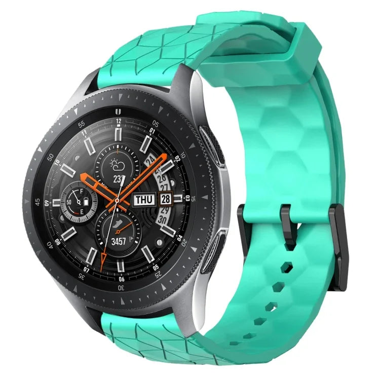 22mmサッカーパターン単色シリコンウォッチバンド、Samsung Galaxy Watch3 45mm 用、Samsung Galaxy Watch 46mm 用、Samsung Gear S3 Classic 用、Samsung Gear S3 Frontier 用