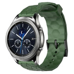 22mmサッカーパターン単色シリコンウォッチバンド、Samsung Galaxy Watch3 45mm 用、Samsung Galaxy Watch 46mm 用、Samsung Gear S3 Classic 用、Samsung Gear S3 Frontier 用