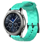 22mmサッカーパターン単色シリコンウォッチバンド、Samsung Galaxy Watch3 45mm 用、Samsung Galaxy Watch 46mm 用、Samsung Gear S3 Classic 用、Samsung Gear S3 Frontier 用