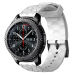 22mmサッカーパターン単色シリコンウォッチバンド、Samsung Galaxy Watch3 45mm 用、Samsung Galaxy Watch 46mm 用、Samsung Gear S3 Classic 用、Samsung Gear S3 Frontier 用