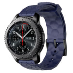 22mmサッカーパターン単色シリコンウォッチバンド、Samsung Galaxy Watch3 45mm 用、Samsung Galaxy Watch 46mm 用、Samsung Gear S3 Classic 用、Samsung Gear S3 Frontier 用