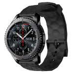 22mmサッカーパターン単色シリコンウォッチバンド、Samsung Galaxy Watch3 45mm 用、Samsung Galaxy Watch 46mm 用、Samsung Gear S3 Classic 用、Samsung Gear S3 Frontier 用