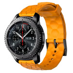 22mmサッカーパターン単色シリコンウォッチバンド、Samsung Galaxy Watch3 45mm 用、Samsung Galaxy Watch 46mm 用、Samsung Gear S3 Classic 用、Samsung Gear S3 Frontier 用
