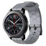 22mmサッカーパターン単色シリコンウォッチバンド、Samsung Galaxy Watch3 45mm 用、Samsung Galaxy Watch 46mm 用、Samsung Gear S3 Classic 用、Samsung Gear S3 Frontier 用