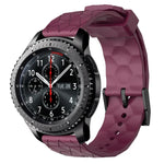 22mmサッカーパターン単色シリコンウォッチバンド、Samsung Galaxy Watch3 45mm 用、Samsung Galaxy Watch 46mm 用、Samsung Gear S3 Classic 用、Samsung Gear S3 Frontier 用