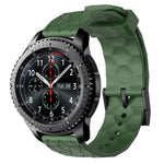 22mmサッカーパターン単色シリコンウォッチバンド、Samsung Galaxy Watch3 45mm 用、Samsung Galaxy Watch 46mm 用、Samsung Gear S3 Classic 用、Samsung Gear S3 Frontier 用