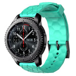 22mmサッカーパターン単色シリコンウォッチバンド、Samsung Galaxy Watch3 45mm 用、Samsung Galaxy Watch 46mm 用、Samsung Gear S3 Classic 用、Samsung Gear S3 Frontier 用
