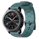 22mmサッカーパターン単色シリコンウォッチバンド、Samsung Galaxy Watch3 45mm 用、Samsung Galaxy Watch 46mm 用、Samsung Gear S3 Classic 用、Samsung Gear S3 Frontier 用