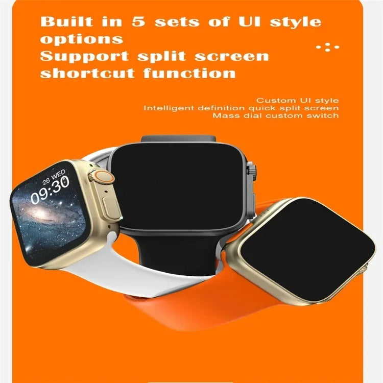 S8 Ultra 1.81インチ カラー画面スマートウォッチ、心拍数モニタリング／血圧モニタリング対応