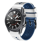 Samsung Galaxy Watch3 45mm、Samsung Galaxy Watch 46mm、Samsung Gear S3 Classic、Samsung Gear S3 Frontier用 22mm パーフォレーテッド ツーカラー シリコンウォッチバンド