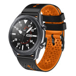 Samsung Galaxy Watch3 45mm、Samsung Galaxy Watch 46mm、Samsung Gear S3 Classic、Samsung Gear S3 Frontier用 22mm パーフォレーテッド ツーカラー シリコンウォッチバンド