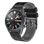 Samsung Galaxy Watch3 45mm、Samsung Galaxy Watch 46mm、Samsung Gear S3 Classic、Samsung Gear S3 Frontier用 22mm パーフォレーテッド ツーカラー シリコンウォッチバンド