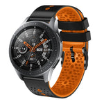 Samsung Galaxy Watch3 45mm、Samsung Galaxy Watch 46mm、Samsung Gear S3 Classic、Samsung Gear S3 Frontier用 22mm パーフォレーテッド ツーカラー シリコンウォッチバンド