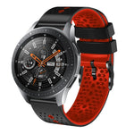 Samsung Galaxy Watch3 45mm、Samsung Galaxy Watch 46mm、Samsung Gear S3 Classic、Samsung Gear S3 Frontier用 22mm パーフォレーテッド ツーカラー シリコンウォッチバンド