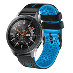 Samsung Galaxy Watch3 45mm、Samsung Galaxy Watch 46mm、Samsung Gear S3 Classic、Samsung Gear S3 Frontier用 22mm パーフォレーテッド ツーカラー シリコンウォッチバンド