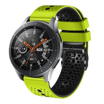 Samsung Galaxy Watch3 45mm、Samsung Galaxy Watch 46mm、Samsung Gear S3 Classic、Samsung Gear S3 Frontier用 22mm パーフォレーテッド ツーカラー シリコンウォッチバンド