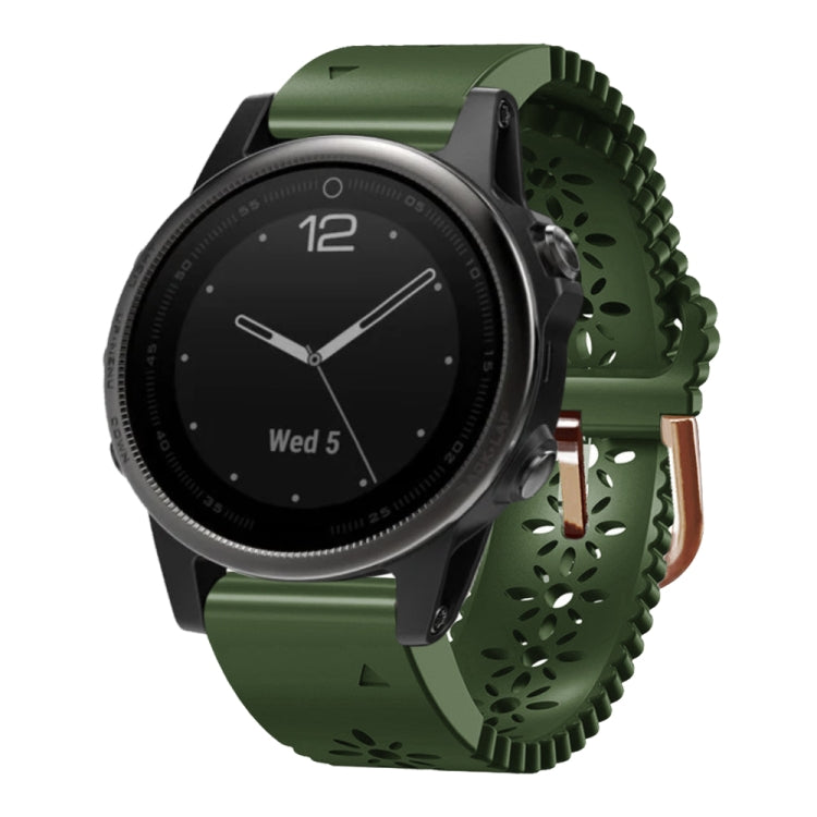 20mm Lady's Silicone Watch Band With Lace Punch, For Garmin Fenix 5S, For Garmin Fenix 5S Plus