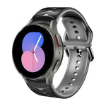カーブテクスチャー シリコンウォッチバンド、Samsung Galaxy Watch 5 44mm用、Samsung Galaxy Watch 5 40mm用、Samsung Galaxy Watch 5 Pro 45mm用