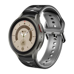 カーブテクスチャー シリコンウォッチバンド、Samsung Galaxy Watch 5 44mm用、Samsung Galaxy Watch 5 40mm用、Samsung Galaxy Watch 5 Pro 45mm用