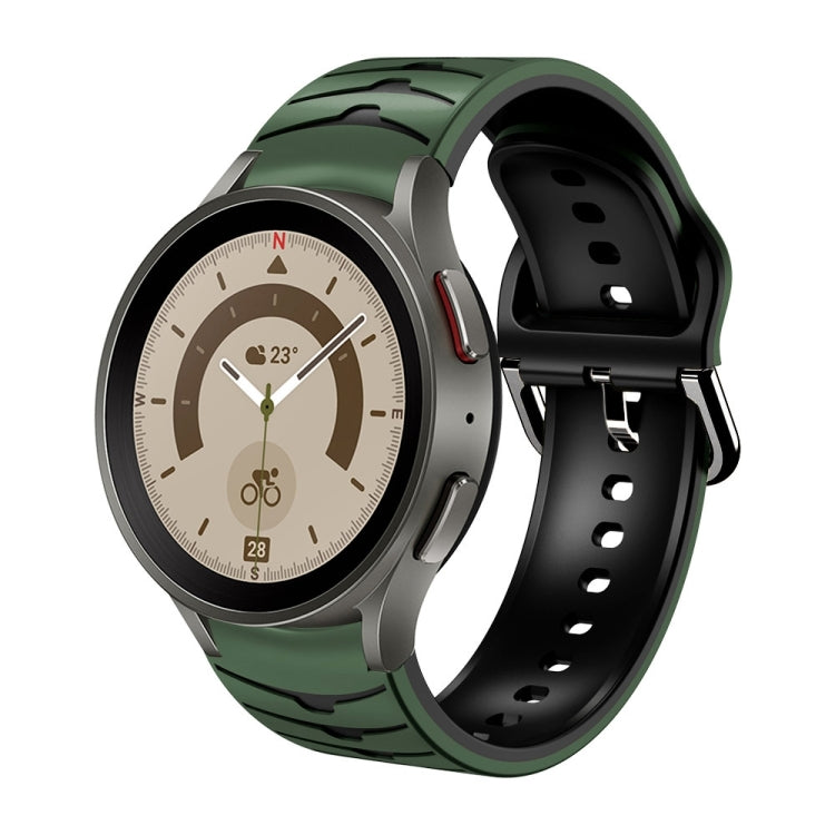 カーブテクスチャー シリコンウォッチバンド、Samsung Galaxy Watch 5 44mm用、Samsung Galaxy Watch 5 40mm用、Samsung Galaxy Watch 5 Pro 45mm用